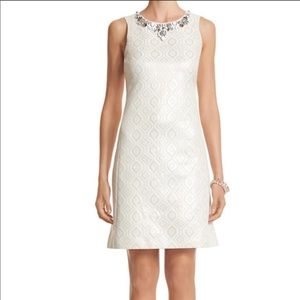 White House Black Market Embellished Sheath Dress